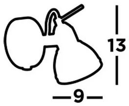 Searchlight 1541BK - Nástenné bodové svietidlo FOCUS 1xGU10/50W/230V čierna