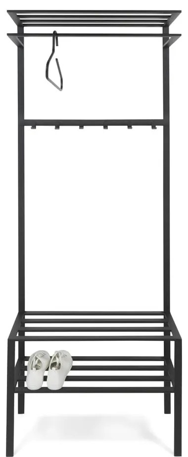 Čierna kovová predsieňová zostava 70x178x29 cm Ivar – Spinder Design