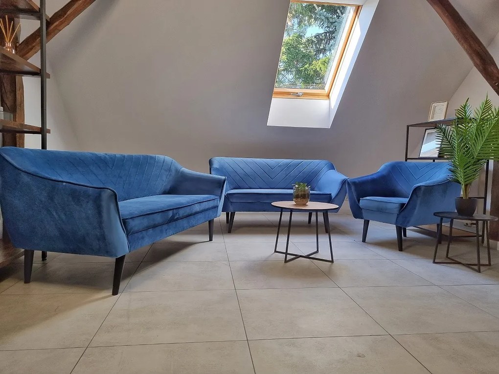 SEDACIA ZOSTAVA DARIO 3 + 2 + 1 Royal Velvet S 21 ŠEDÁ SKLADOM