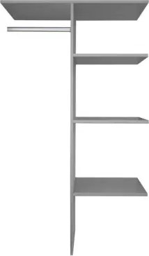 Vnútorný policový systém do šatníkovej skrine šedý, šírka 87 cm/výška 148 cm%