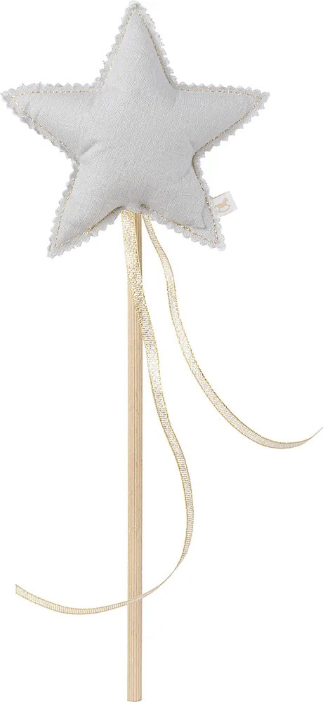 Ľanový kúzelný prútik šedý so zlatom