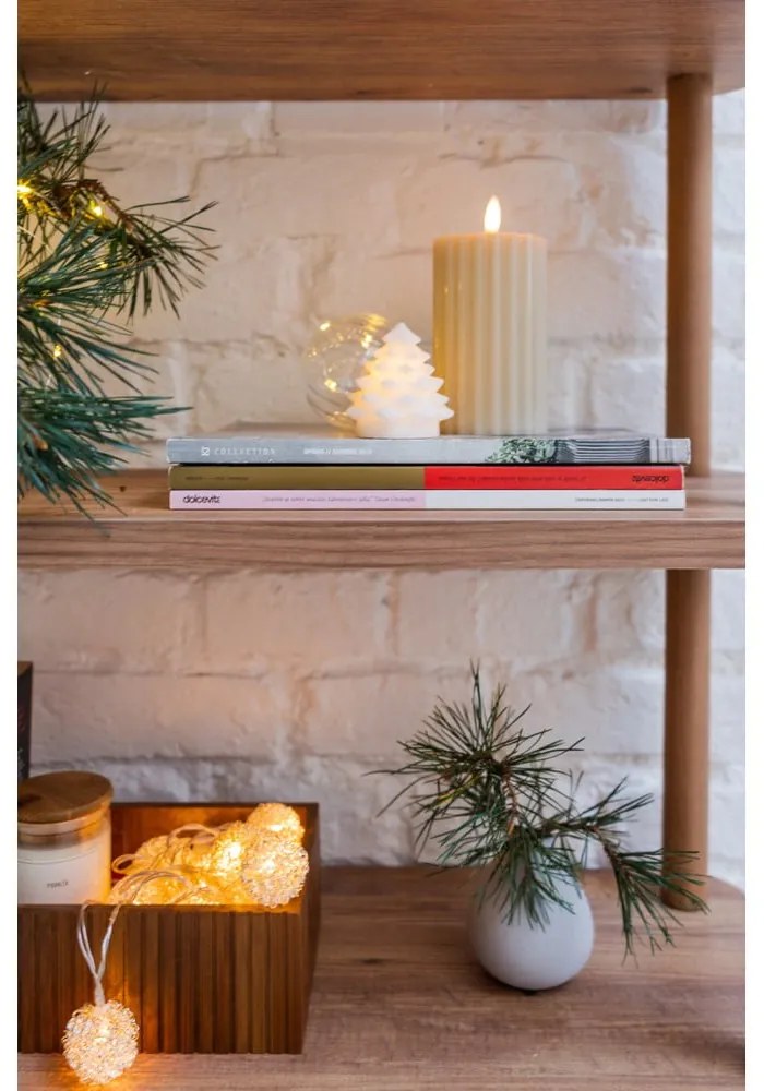 Biela vianočná svetelná dekorácia 4 ks ø 6,5 cm Carla – Sirius