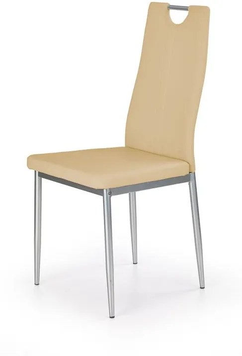 HALMAR K202 jedálenská stolička hnedá / chróm