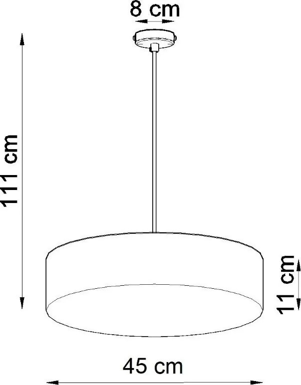Čierne závesné svietidlo Atis – Sollux