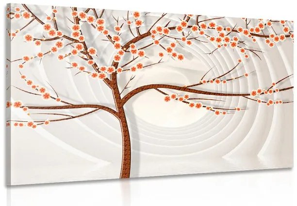 Obraz moderný strom na abstraktnom pozadí