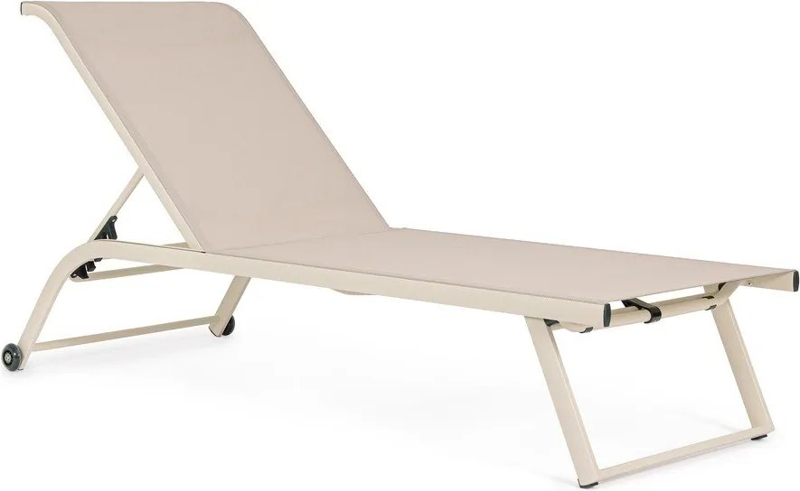 Kovové záhradné ležadlo v prírodnej farbe Taylor – Bizzotto