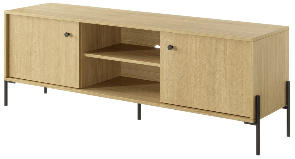 TV stolík/skrinka Scandia 153 2D (dub scandi + jedlička scandi). Akcia -18%. Vlastná spoľahlivá doprava až k Vám domov. 1071390