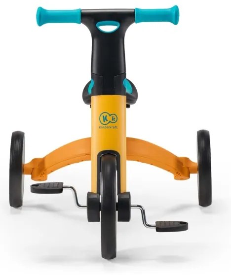 KINDERKRAFT 3v1 detské odrážadlo 4TRIKE žltá/tyrkysová