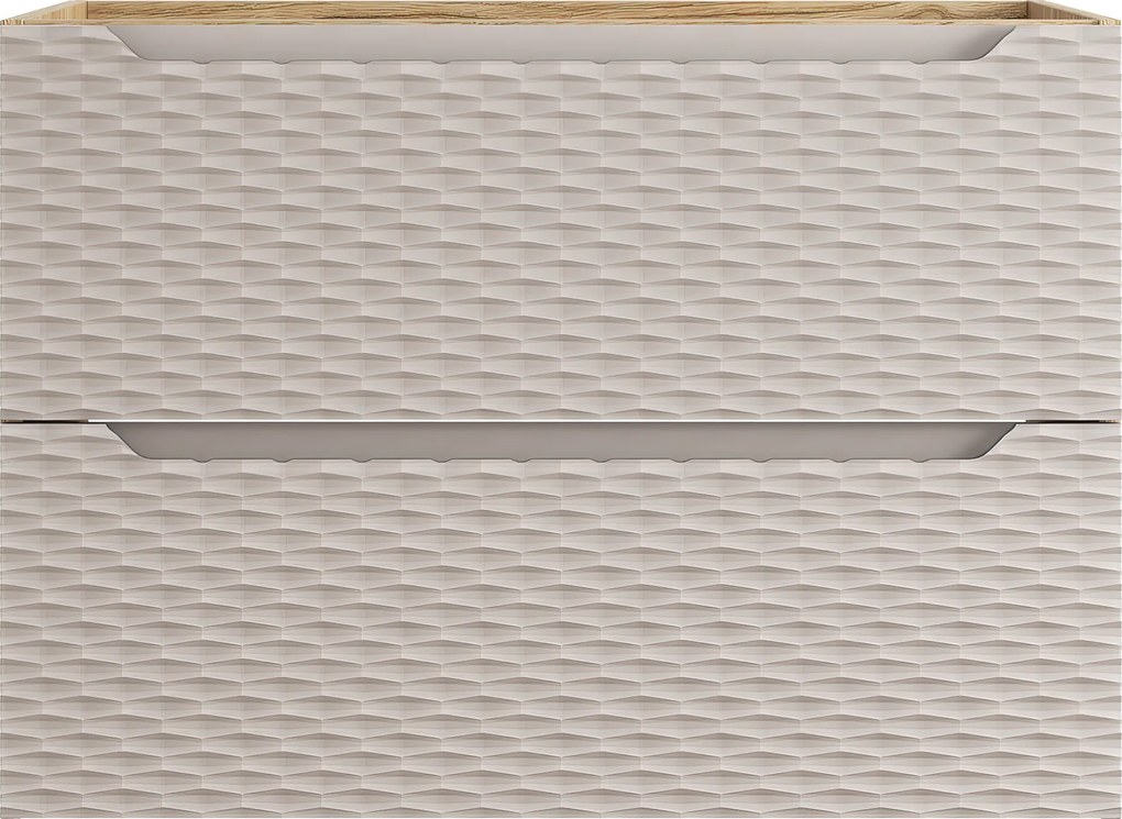 Comad Kúpeľňová skrinka pod umývadlo Ocean Beige 80 béžová/dub olejovaný