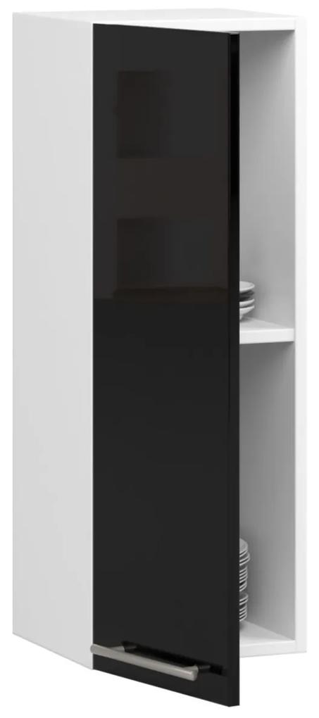 Závěsná kuchyňská skříňka Olivie W 30 cm černo-bílá