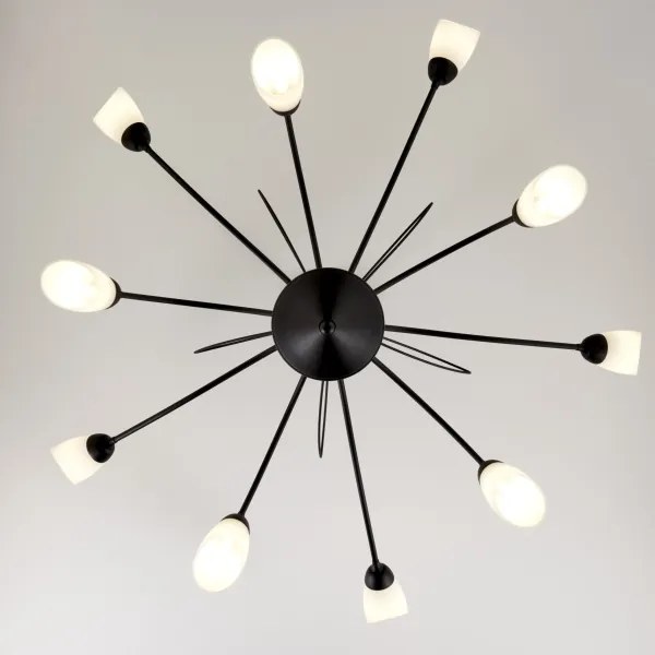 Jupiter 2056 - Luster na tyči GLORIOSA 10xG9/14W/230V čierna