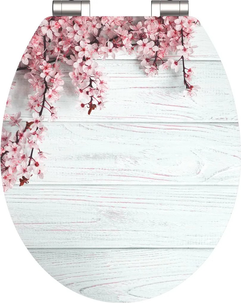 Eisl Sanitär WC sedadlo MDF Soft Close Flowers and Wood High Gloss 80549