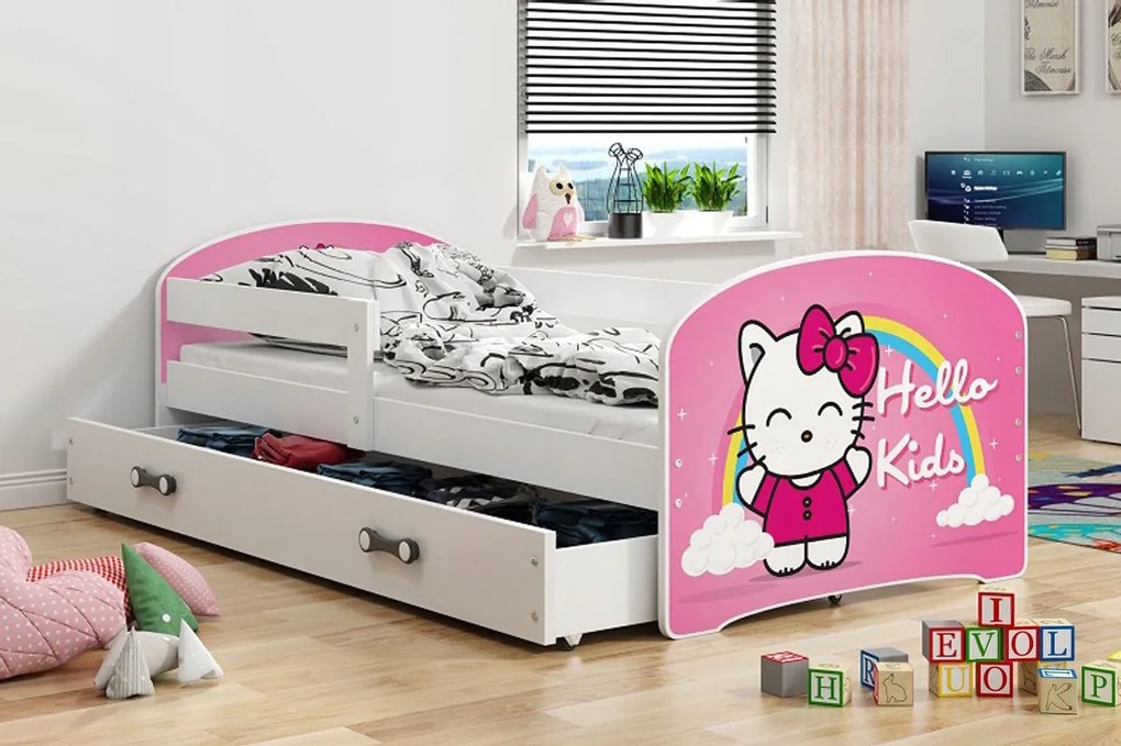 BMS Group LUKI Jednolôžková detská posteľ 160 x 80cm biela Hello Kids