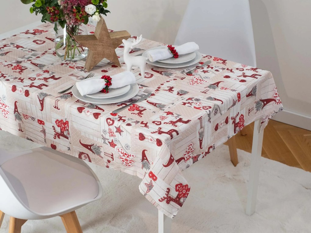 Vianočný obrus 140 × 180 cm – Škriatkovia