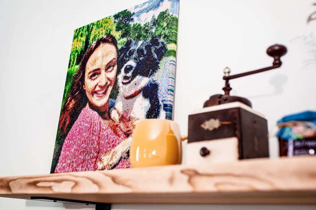 Gario Diamantové maľovanie Vydiamantuj si svoju fotku Rozmery: 80 x 100 cm, Rámovanie: S vnútorným rámom, Diamanty: Štvorcové