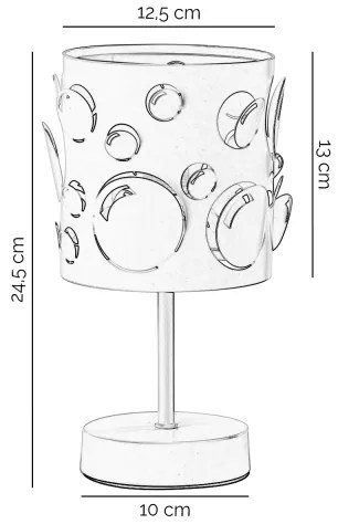 ONLI - Stolová lampa BOLLICINE 1xE14/6W/230V 22 cm biela