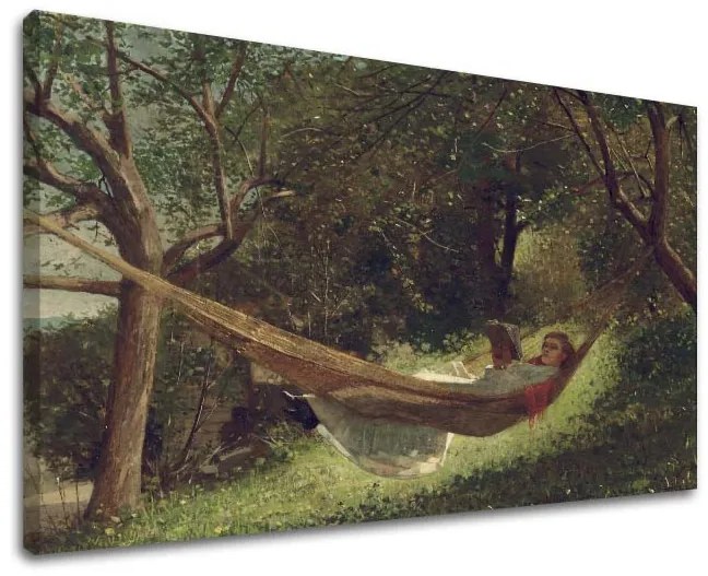 Obraz na plátne Winslow Homer - Dievča v hojdacej sieti