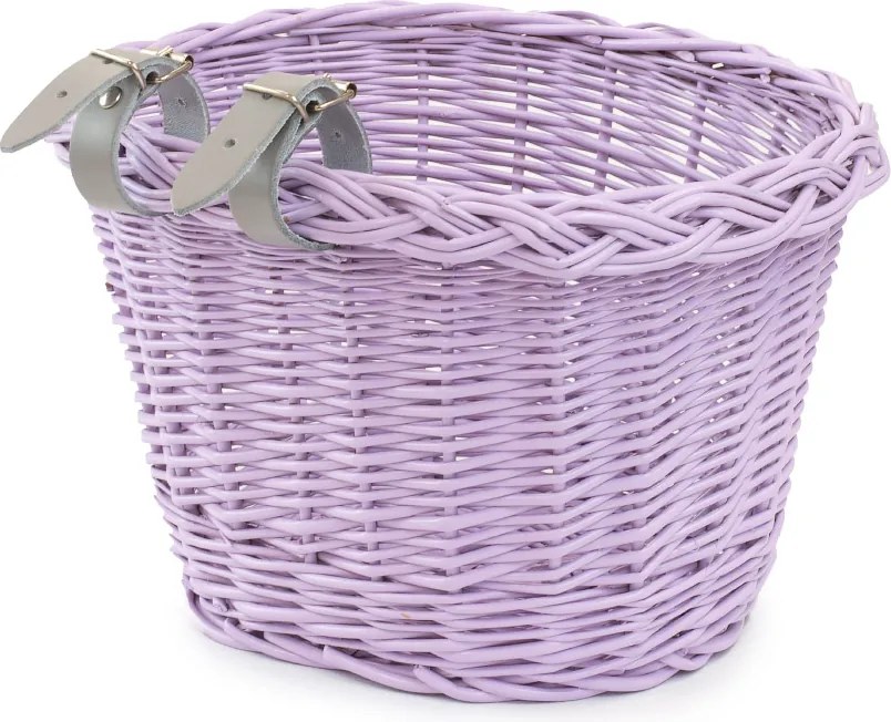 Kôš na bicykel prútený lila Bambini IV.š. 27 x hl. 22 x v. 17(cm)