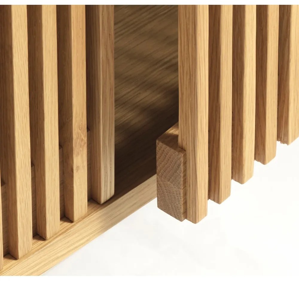 TV stolík v dekore duba v prírodnej farbe 143x55 cm Tiber – Unique Furniture