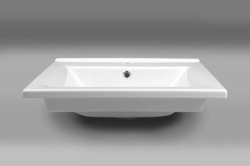 Aqualine, ZUNO 55 keramické umývadlo nábytkové 55x45cm, biela, 9055