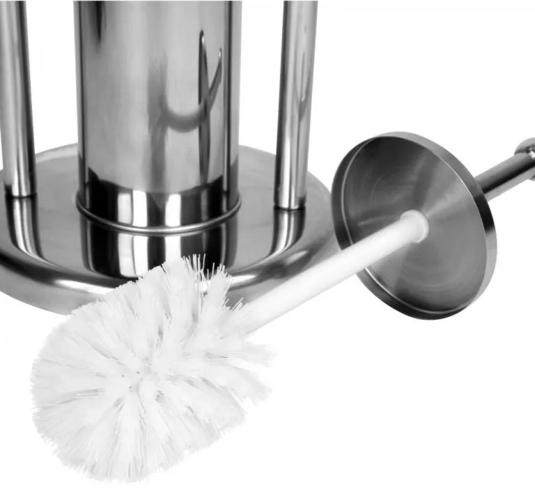 AQUAMARIN Stojanová WC súprava 81 x 22 x 22 cm, strieborná