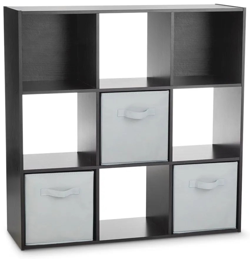 9 kocková úložná polica s 3 košíkmi