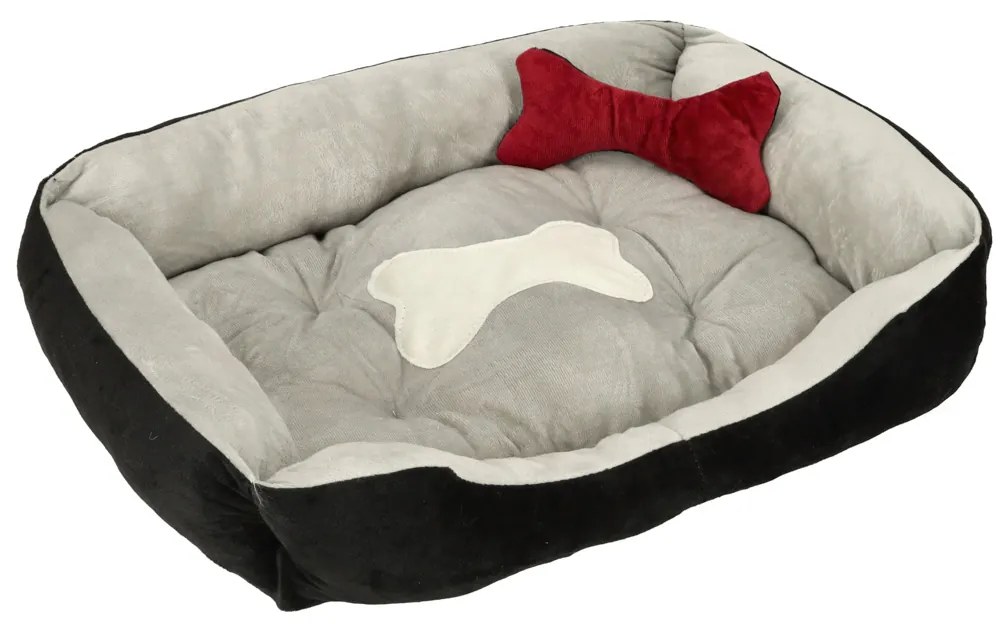 KIK Pelíšek pro psy 60x45x15cm bílý a černý