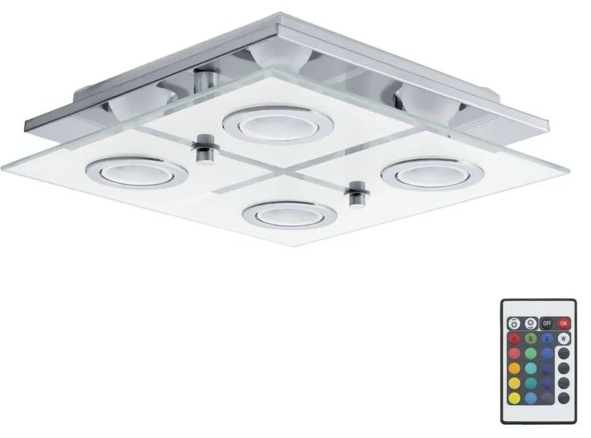 Eglo 75378 - LED RGB Stmievateľné stropné svietidlo CABO-C 4xGU10/4W/230V + DO EG75378