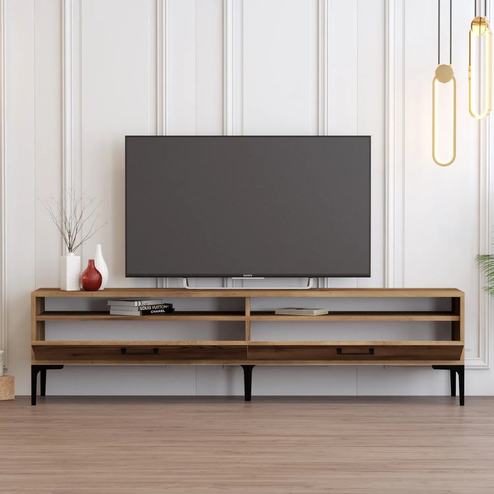 TV stolík/skrinka Irma 2 (orech). Akcia -18%. Vlastná spoľahlivá doprava až k Vám domov. 1088902