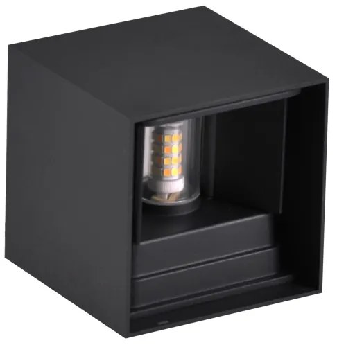 Vonkajšie nástenné svietidlo KIOTO 1xG9/5W/230V IP44 čierna