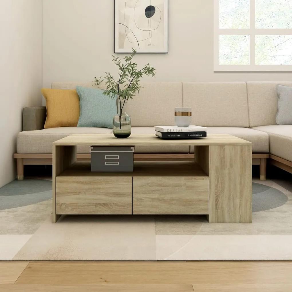 Konferenčný stolík dub sonoma 102x55x42 cm spracované drevo