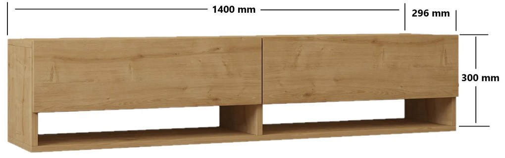 TV stolík/skrinka Sotata (dub zafírový) . Vlastná spoľahlivá doprava až k Vám domov. 1095547