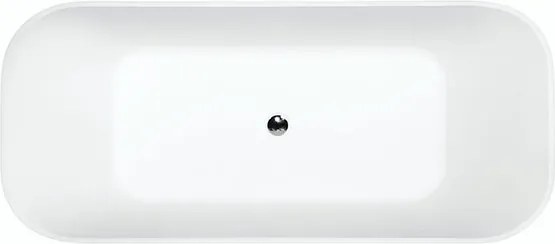 Besco Voľne stojaca vaňa z liateho mramoru Assos S-Line BW 160x70 BESCO-Typ výpuste: Click-Clack s vrchným čistením, grafit, BESCO-Rozmery: 160x70, B…