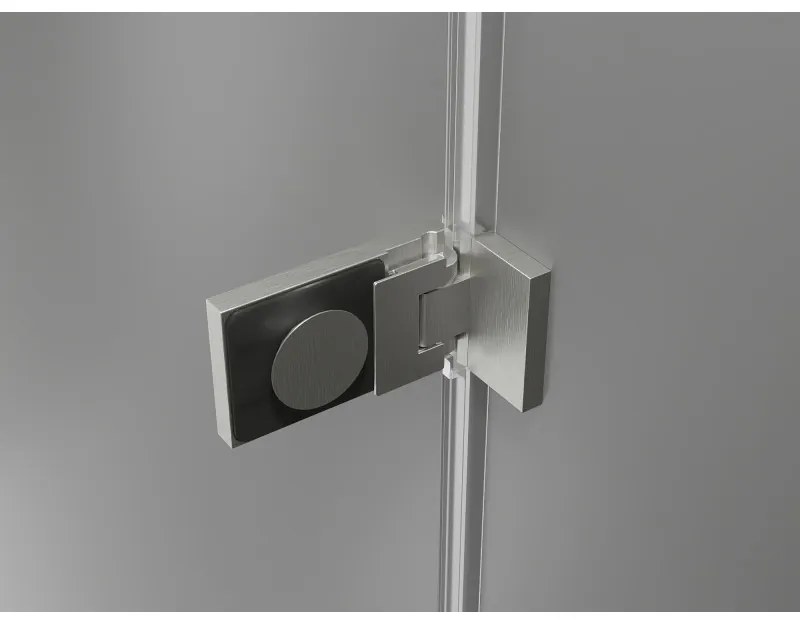 Mexen Lunar-F Duo, skladací sprchový kút 100 x 75 cm, 8mm číre sklo, oceľový profil, 836-100L-075P-97-00
