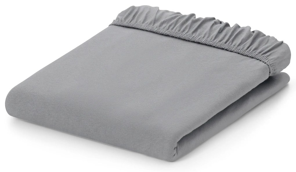 Džersejová napínacia plachta, štandardná veľkosť, sivá