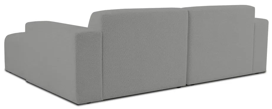 Sivá rohová pohovka z textílie buklé (pravý roh) Roxy – Scandic