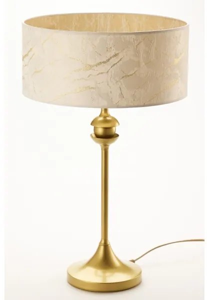 Jupiter 2112 - Stolová lampa KASZMIR 1xE27/15W/230V biela/zlatá/mramorový dekor