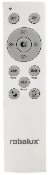 Rabalux 2131 - LED stmievateľné stropné svietidlo LUPITA LED/40W/230V strieborné + diaľkové ovládanie