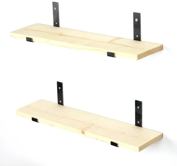 SADA 2x Nástenná polica 16x60 cm smrek