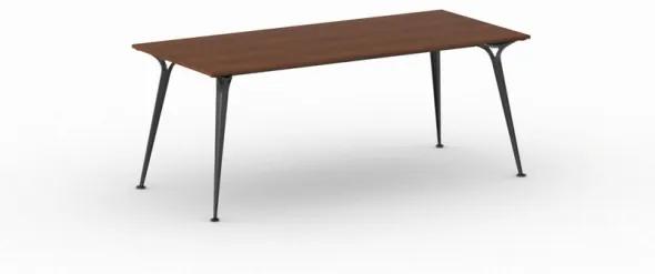 Kancelársky stôl PRIMO ALFA, čierna podnož, 2000 x 900 mm, čerešňa
