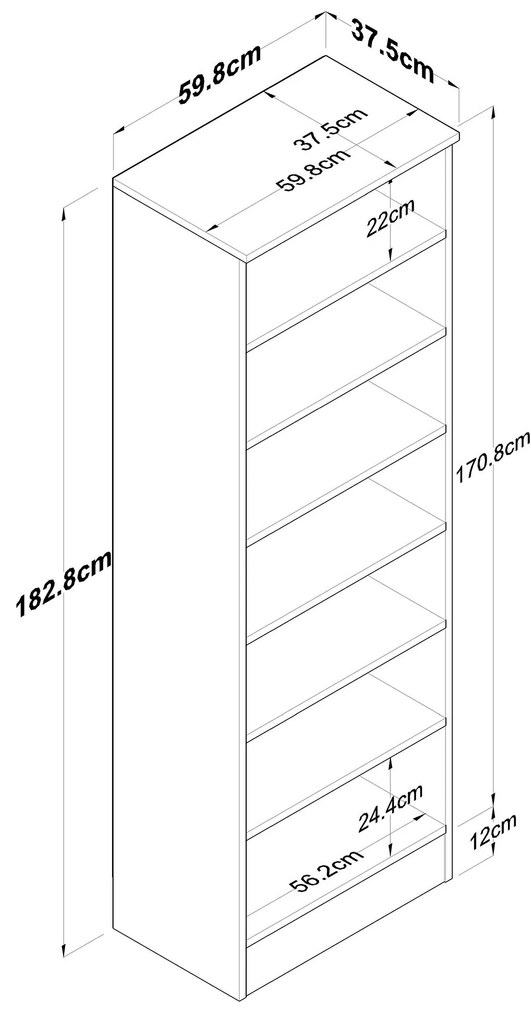 Vysoký botník Pajo 60 cm orech/biely