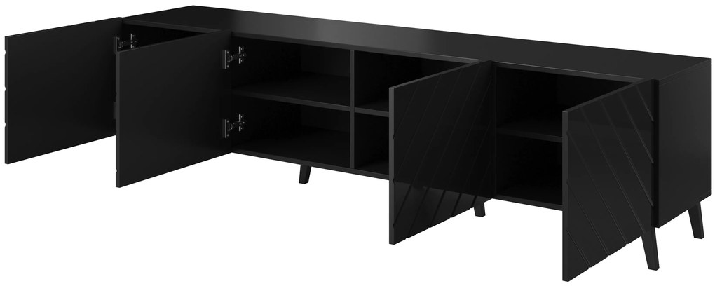 Cama Čierny TV stolík Abeto 4D