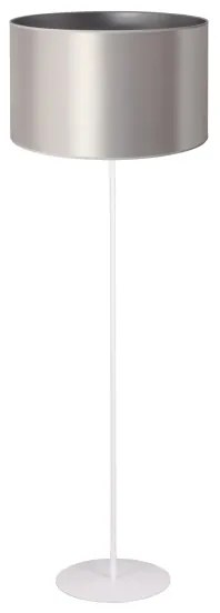 Duolla - Stojacia lampa CANNES 1xE27/15W/230V pr. 45 cm strieborná/biela