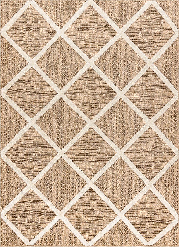 Dywany Łuszczów, Kusový koberec Spark 0708A beige/cream, 200x290, béžová, chodba / predsieň