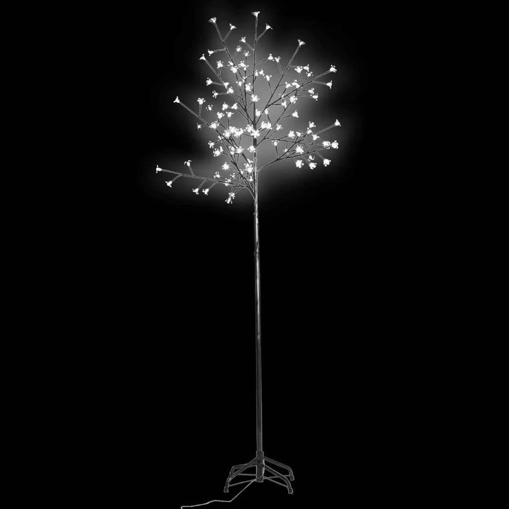vidaXL LED strom čerešňové kvety biele svetlo 210cm