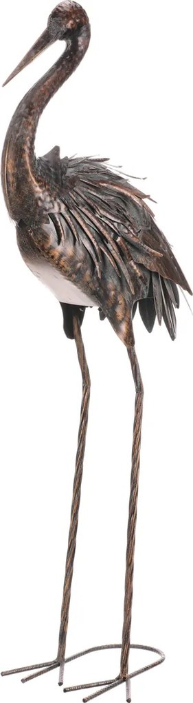 Kovová volavka v medenom dizajne 81 cm