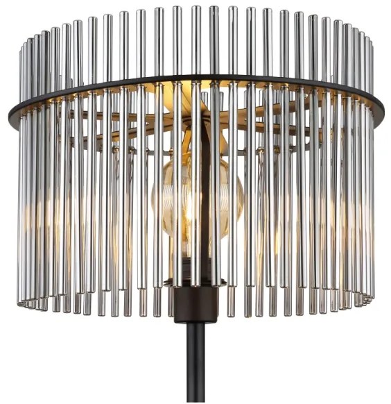 Globo 15698S - Stojacia lampa GORLEY 1xE27/60W/230V čierna