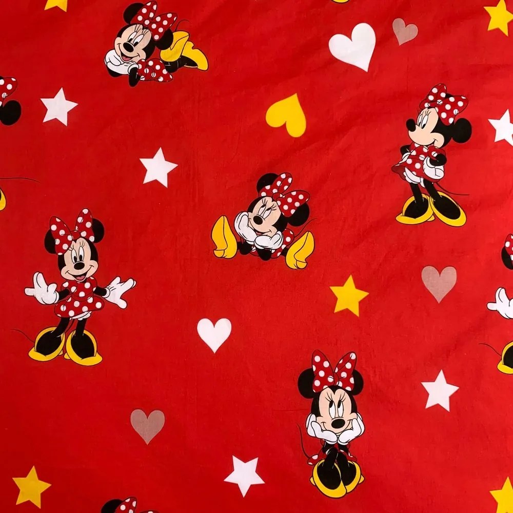 Jerry Fabrics Obliečky Minnie - Minnie - Bows and flowers | 140 x 200 cm / 70 x 90 cm