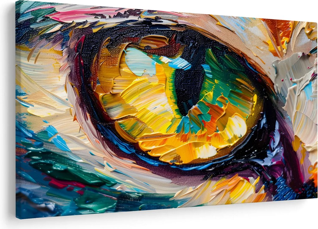 Obraz - Maľba mačacieho oka (90x60 cm)