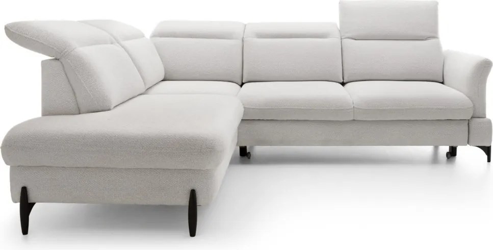 Rohová sedacia súprava Sienna 2, svetlo šedá látka, ľavý roh